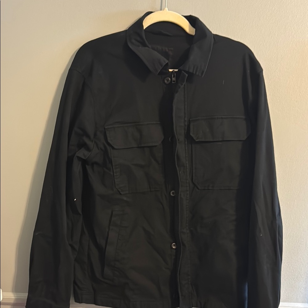 Abercrombie & Fitch Black Military Field Jacket. Zipper and lightweight